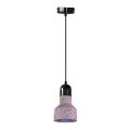 Lámpara colgante TERRAZZO 1xE27/60W/230V diá. 12 cm rojo