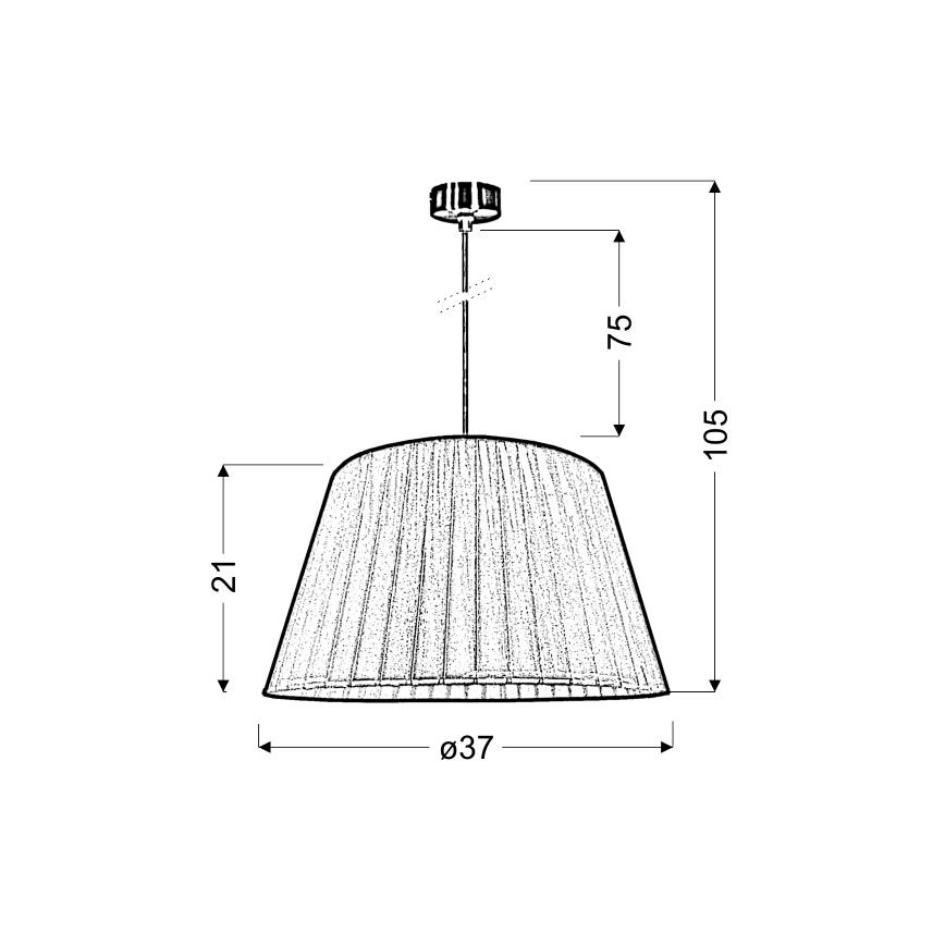 Lámpara colgante TIZIANO 1xE27/60W/230V negro