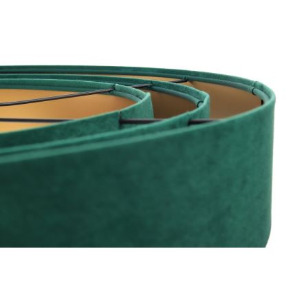 Lámpara colgante con cable TRINITI 1xE27/60W/230V verde/dorado