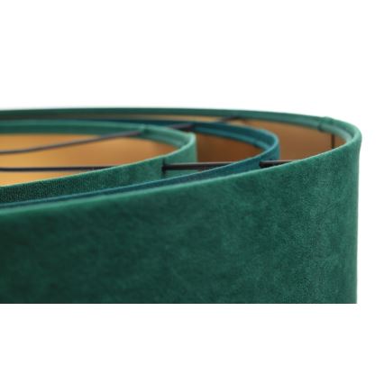 Lámpara colgante con cable TRINITI 1xE27/60W/230V verde/dorado
