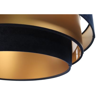 Lámpara colgante con cable TRINITI 1xE27/60W/230V azul/dorado
