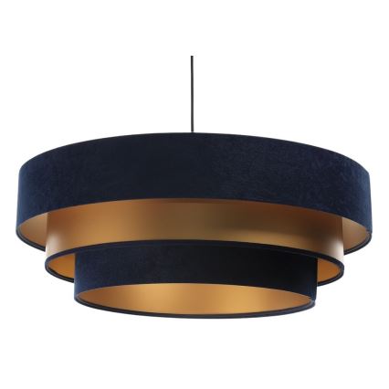 Lámpara colgante con cable TRINITI 1xE27/60W/230V azul/dorado
