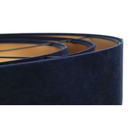 Lámpara colgante con cable TRINITI 1xE27/60W/230V azul/dorado