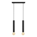 Lámpara colgante TUBA 2xE27/15W/230V negro