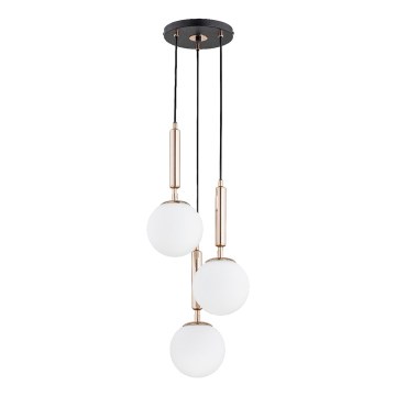 Lámpara colgante VOLDA 3xE14/10W/230V diá. 28 cm latón
