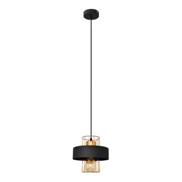 Lámpara colgante VOLTA 1xE27/15W/230V negro/dorado
