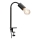 Lámpara con pinza 1xE27/10W/230V negra
