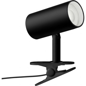 Lámpara con pinza PUNTO 1xGU10/9W/230V negra