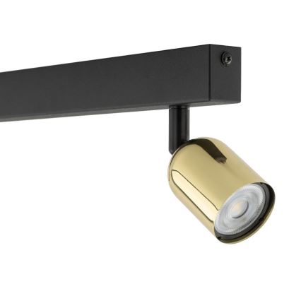 Lámpara de 3 focos TOP 3xGU10/10W/230V negro/dorado