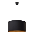 Lámpara de araña ALBA 1xE27/15W/230V d. 40 cm negro/dorado