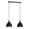 Lámpara de araña colgante NOAK 2xE27/15W/230V negro