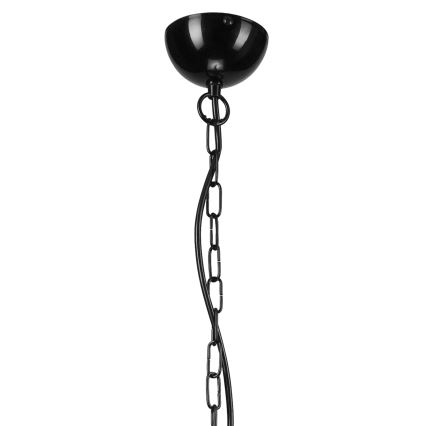 Lámpara de araña con cadena 10xE27/60W/230V negra