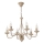 Lámpara de araña con cadena ANTON 6xE14/60W/230V beige
