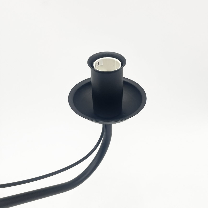 Lámpara de araña con cadena ANTON 8xE14/60W/230V negra