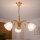 Lámpara de araña con cadena TULIPAN 3xE27/60W/230V roble