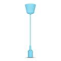 Lámpara de araña de cable 1xE27/60W/230V azul