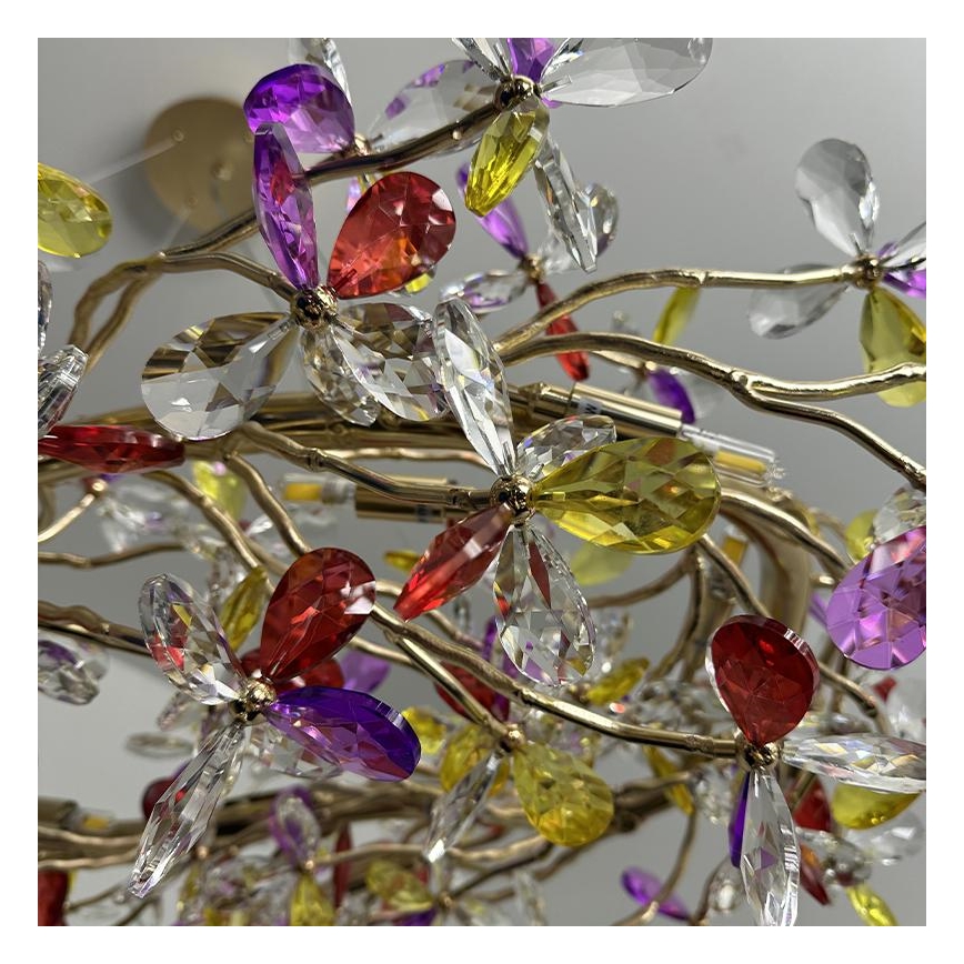 Lámpara de araña de cristal colgante 16xG9/40W/230V multicolor