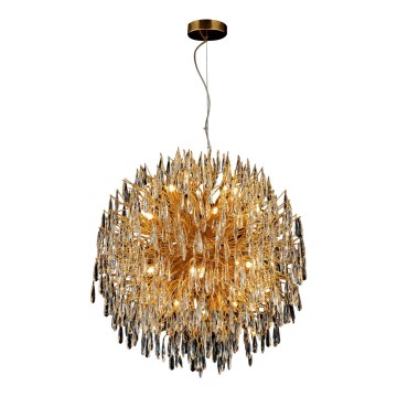 Lámpara de araña de cristal colgante  24xG9/40W/230V dorado