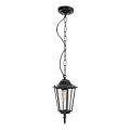 Lámpara de araña de exterior con cadena 1xE27/60W/230V negro