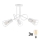 Lámpara de araña de luces de superficie OXFORD 3xE27/15W/230V blanco
