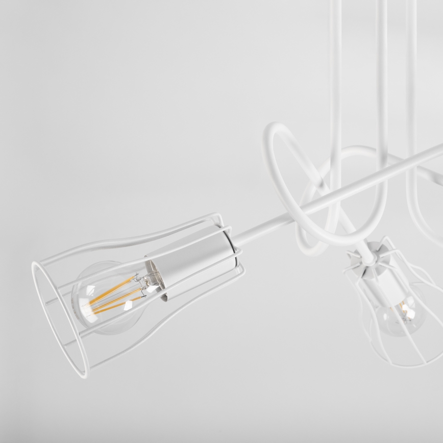 Lámpara de araña de luces de superficie OXFORD 3xE27/15W/230V blanco