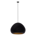 Lámpara de araña en cadena LAVA 1xE27/15W/230V negro/dorado