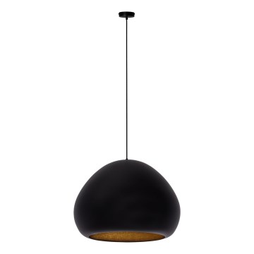 Lámpara de araña en cadena LAVA 1xE27/15W/230V negro/dorado