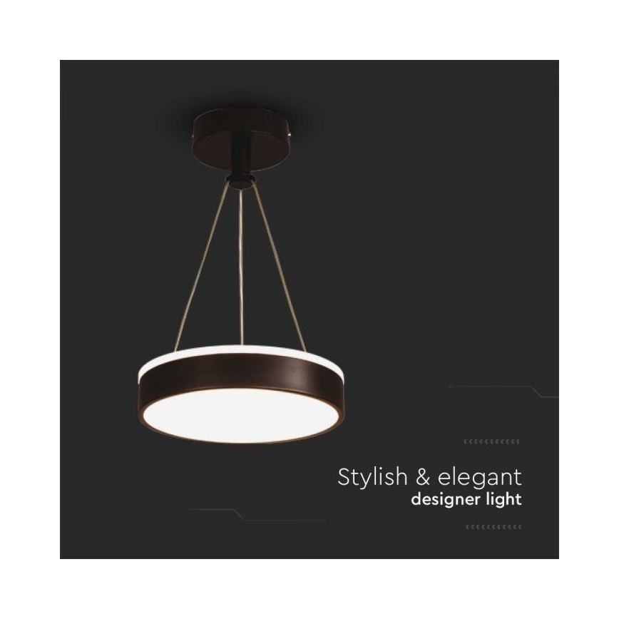 Lámpara de araña LED con cable LED/12W/230V 4000K negro