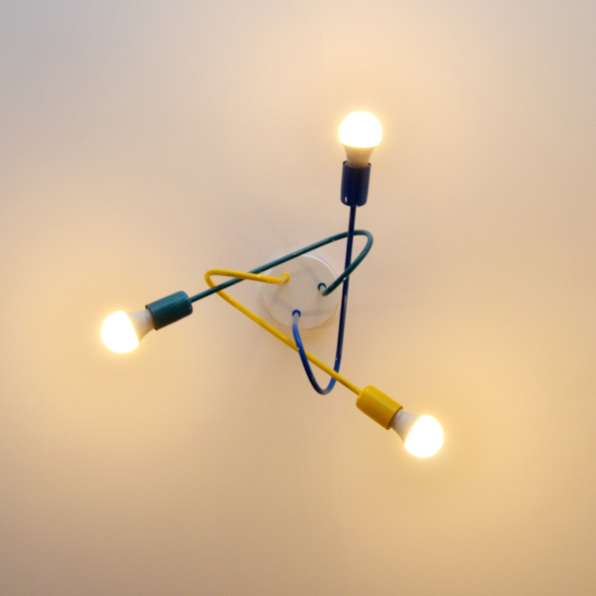 Lámpara de araña LED infantil OXFORD 3xE27/15W/230V