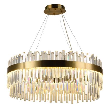 Lámpara de araña de cristal LED regulable en una cadena LED/110W/230V 3000-6500K dorado + control remoto
