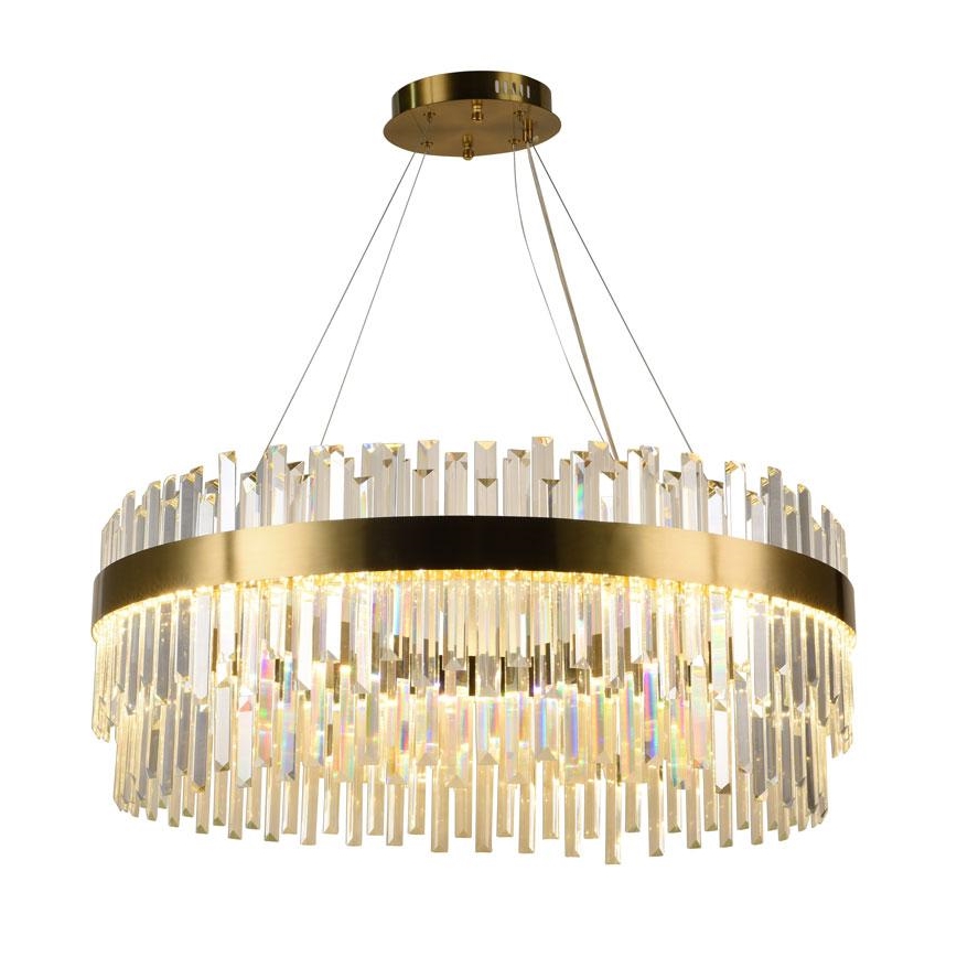 Lámpara de araña de cristal LED regulable en una cadena LED/110W/230V 3000-6500K dorado + control remoto