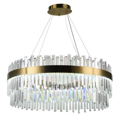 Lámpara de araña de cristal LED regulable en una cadena LED/110W/230V 3000-6500K dorado + control remoto
