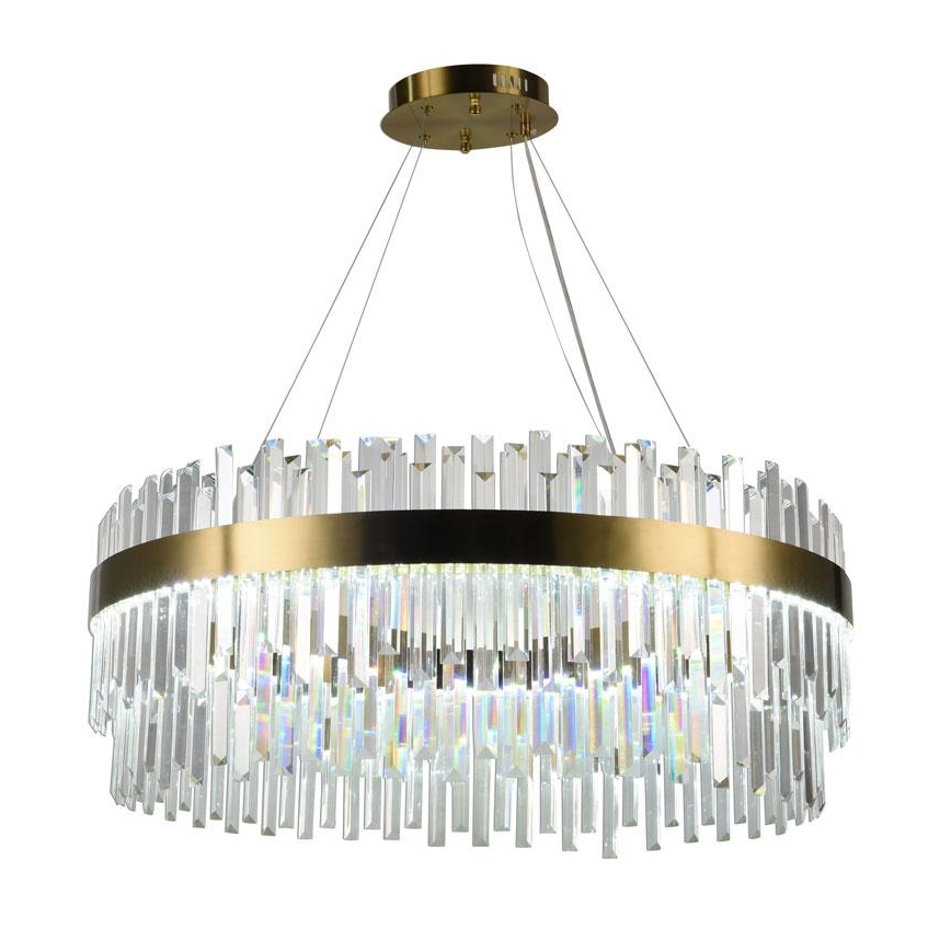 Lámpara de araña de cristal LED regulable en una cadena LED/110W/230V 3000-6500K dorado + control remoto
