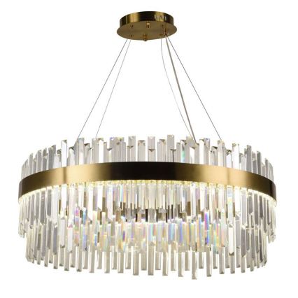 Lámpara de araña de cristal LED regulable en una cadena LED/110W/230V 3000-6500K dorado + control remoto