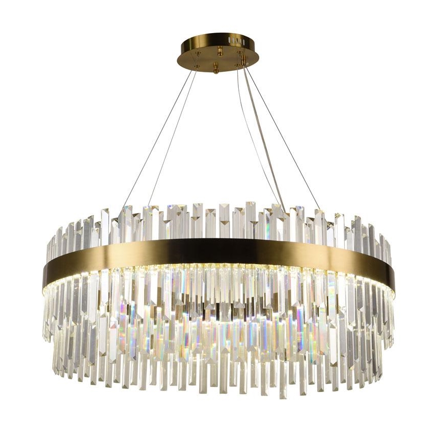 Lámpara de araña de cristal LED regulable en una cadena LED/110W/230V 3000-6500K dorado + control remoto