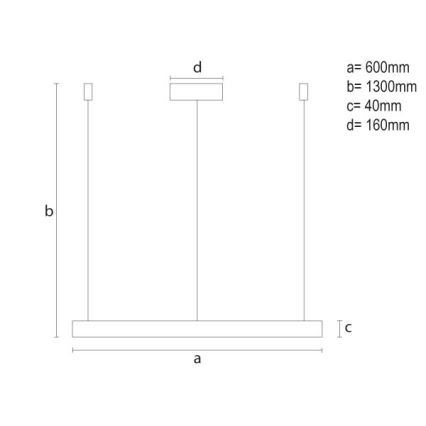 Lámpara de araña LED regulable LED/42W/230V 3000-6500K diá. 60 cm + control remoto