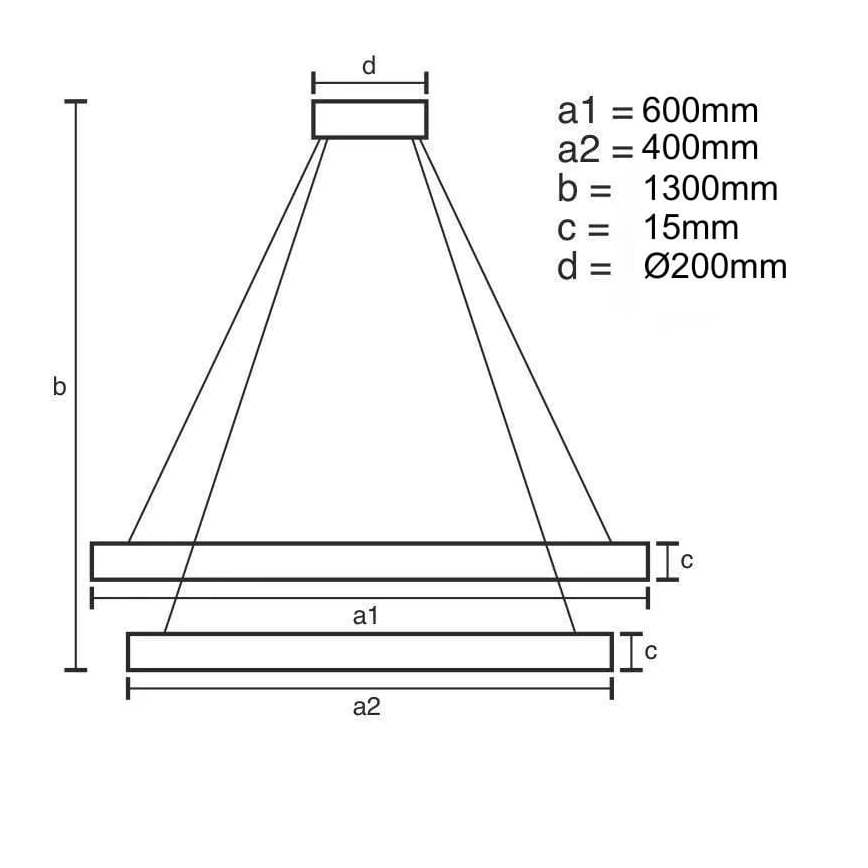 Lámpara de araña LED regulable LED/65W/230V 3000-6500K + control remoto