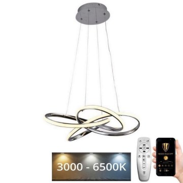 Lámpara de araña LED regulable LED/65W/230V 3000-6500K diá. 48 cm gris + control remoto
