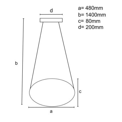Lámpara de araña LED regulable LED/65W/230V 3000-6500K diá. 48 cm marrón + control remoto