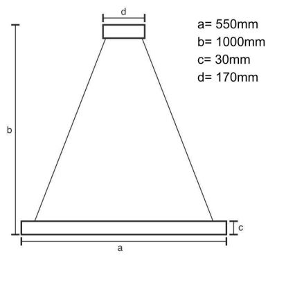 Lámpara de araña LED regulable LED/70W/230V 3000-6500K diá. 55 cm blanco + control remoto