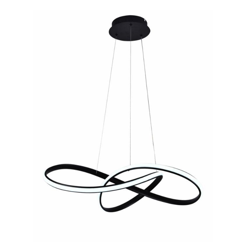 Lámpara de araña LED regulable LED/70W/230V 3000-6500K diá. 60 cm negro + control remoto