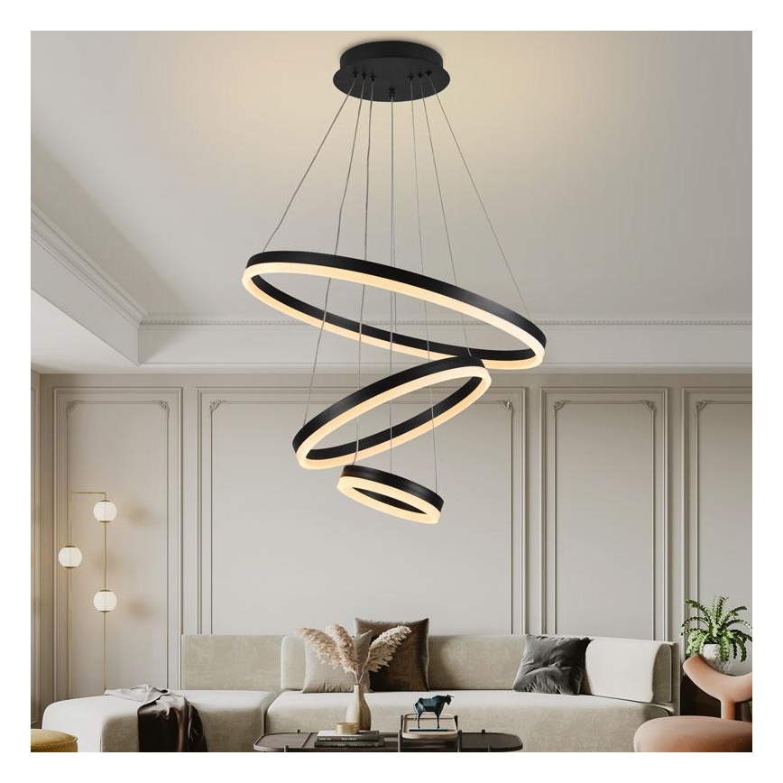 Lámpara de araña LED regulable LED/85W/230V 3000-6500K diá. 60 cm + control remoto