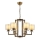 Lámpara de araña VARANA con cadena, 6xE27/40W/230V, bronce