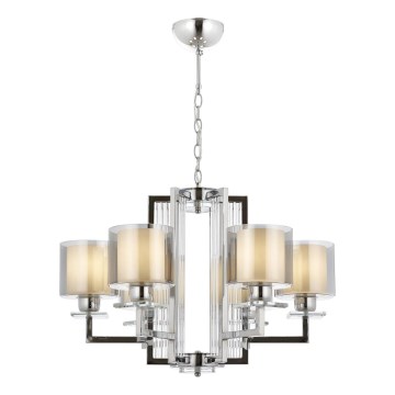 Lámpara de araña VARANA con cadena 6xE27/40W/230V cromo brillante