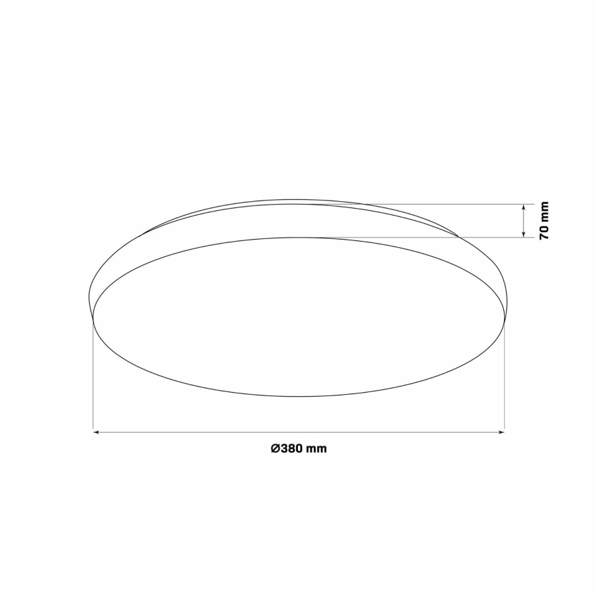 Lámpara de baño LED regulable PIRIUS LED/48W/230V Ø 38 cm 3000-6000K IP44 + control remoto