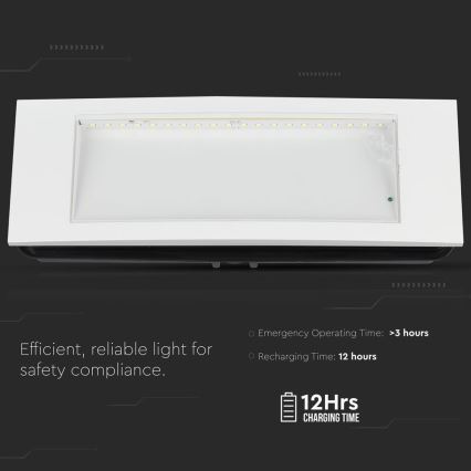 Lámpara de emergencia LED EMERGENCY EXIT SAMSUNG CHIP LED/3,8W/230V 6000K