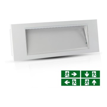 Lámpara de emergencia LED EMERGENCY EXIT SAMSUNG CHIP LED/3,8W/230V 6000K