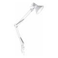 Lámpara de escritorio con pinza WORKER 1xE27/10W/230V blanca