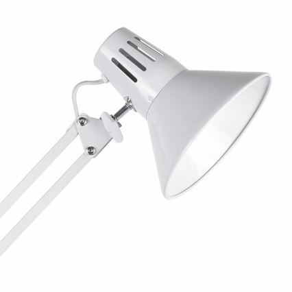Lámpara de escritorio con pinza WORKER 1xE27/10W/230V blanca