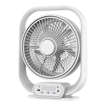 Lámpara de escritorio LED con ventilador LED/2W/230V blanca